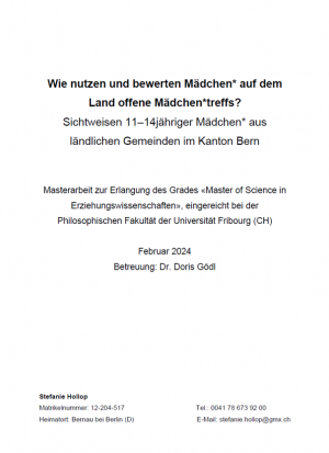 Buchtitel: Wie nutzen und bewerten Mädchen* auf dem Land offene Mädchen*treffs?