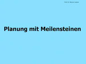 Buchtitel: Planung mit Meilensteinen