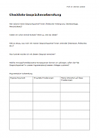 Checkliste Gesprächsvorbereitung und Gesprächsanalyse