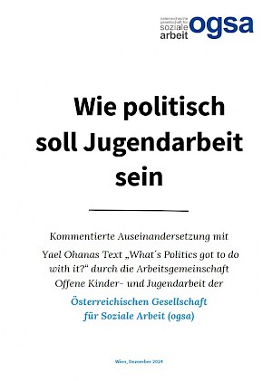 Buchtitel: Wie politisch soll Jugendarbeit sein