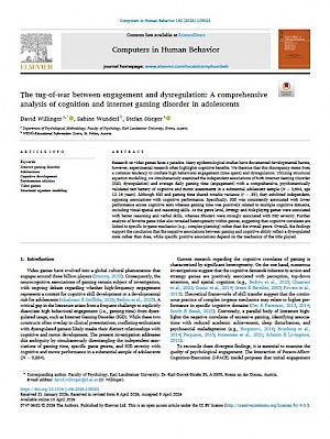 Buchtitel: The tug-of-war between engagement and dysregulation: A comprehensive analysis of cognition and internet gaming disorder in adolescents