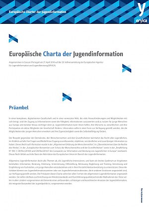 Buchtitel: Europäische Charta der Jugendinformation