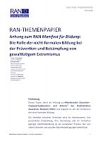 Die Rolle der nicht-formalen Bildung bei der Prävention und Bekämpfung von gewalttätigem Extremismus