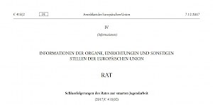 Buchtitel: Schlussfolgerungen des Rates zur smarten Jugendarbeit