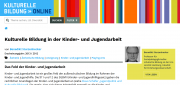 Kulturelle Bildung in der Kinder- und Jugendarbeit