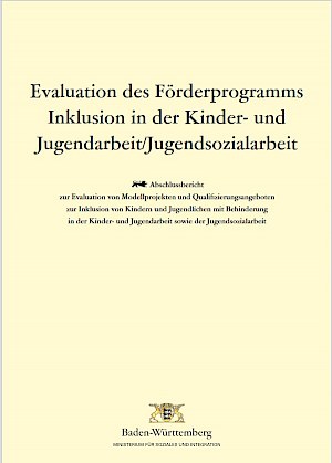 Buchtitel: Evaluation des Förderprogramms Inklusion in der Kinder- und Jugendarbeit/Jugendsozialarbeit